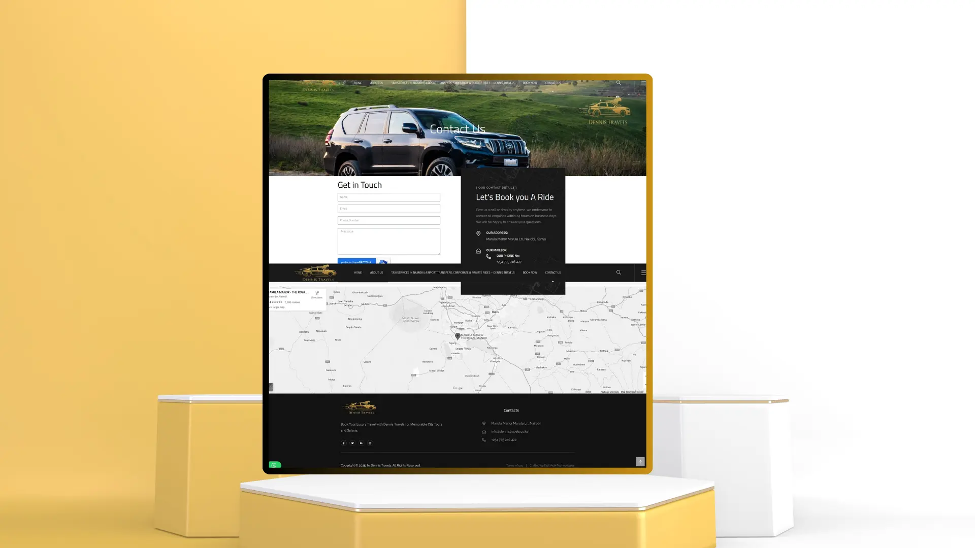 taxi website in kenya dennis travels by iTKenya